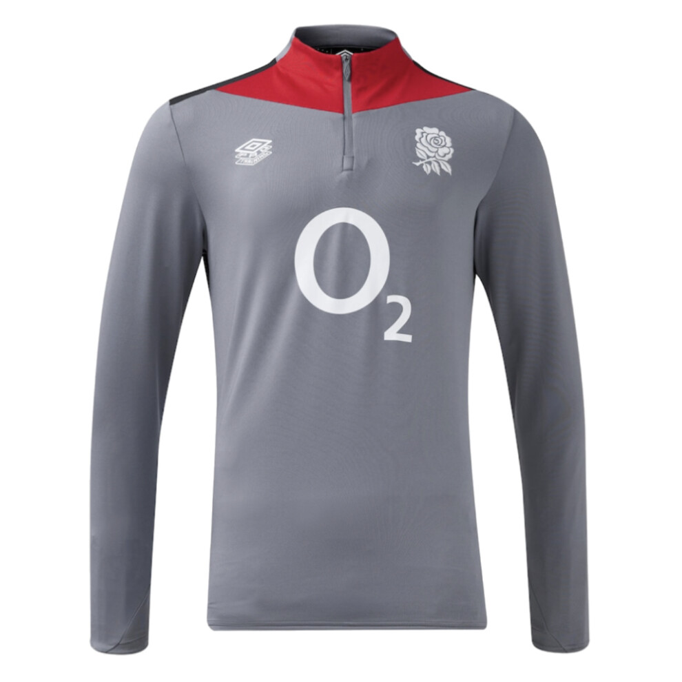 (L) 2024-2025 England Rugby Mid Layer Top (Grey)