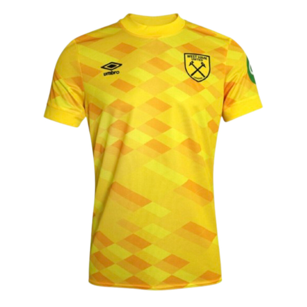 Umbro (Xlb) 2024-2025 West Ham Goalkeeper Shirt (Yellow) - Kids Yellow