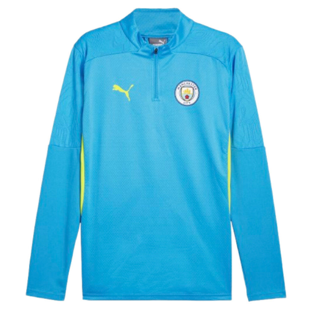 Puma (M) 2024-2025 Man City Training 1/4 Zip Top (Magic ) Blue