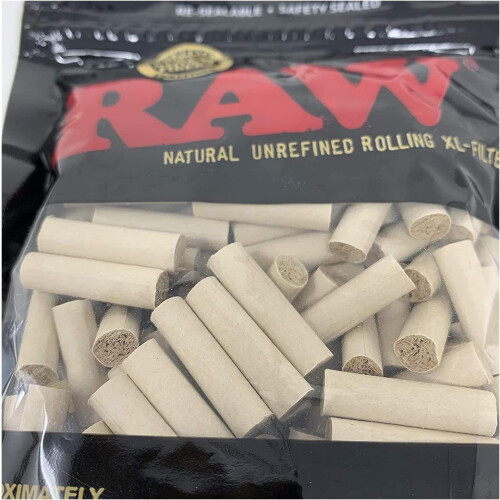 RAW Black XL- Rolling Filter 6mm 22mm 120Tips/Bag - 3 pack 1