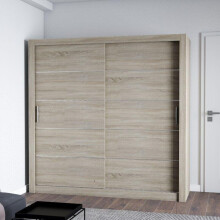 (100CM, OAK) FH LEXUS Modern Sliding Door Wardrobe
