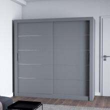 (180CM, GREY) FH LEXUS Modern Sliding Door Wardrobe