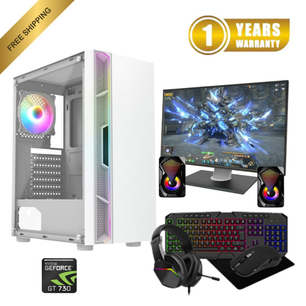 Gaming Pc Bundle: I7 16Gb Ram 1Tb Hdd + 512Gb Ssd, Gt1030, 22" Monitor+ Speakers 655257536576
