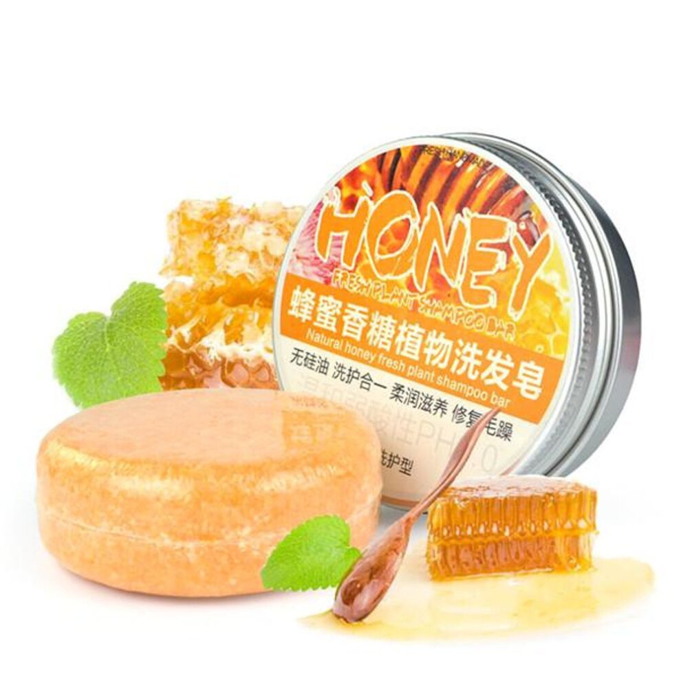 (honey) Fashion Handmade Hair Shampoo Soap Cold Processed Shampoo Bar 100% Pure Plant Hair Shampoo Hair Care