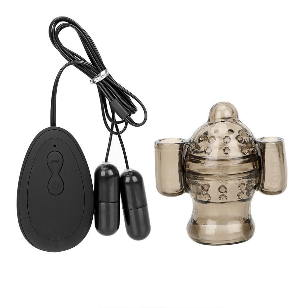 (black) Sex Toys For Men Glans Trainer Male Masturbator Dual Bullet Vibrators Penis Vibrator Cock Ring 20 Speed Delay Ejaculation