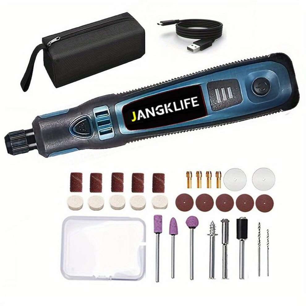 (black) Mini Drill Electric Carving Pen Variable Speed Rotary Tools Kit Engraver For Grinding Polishing