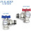 Wärmer System Angle Isolation Ball Valve with Temperature Gauges Set 1 inch 1