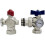Wärmer System Angle Isolation Ball Valve with Temperature Gauges Set 1 inch 6