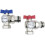 Wärmer System Angle Isolation Ball Valve with Temperature Gauges Set 1 inch 7