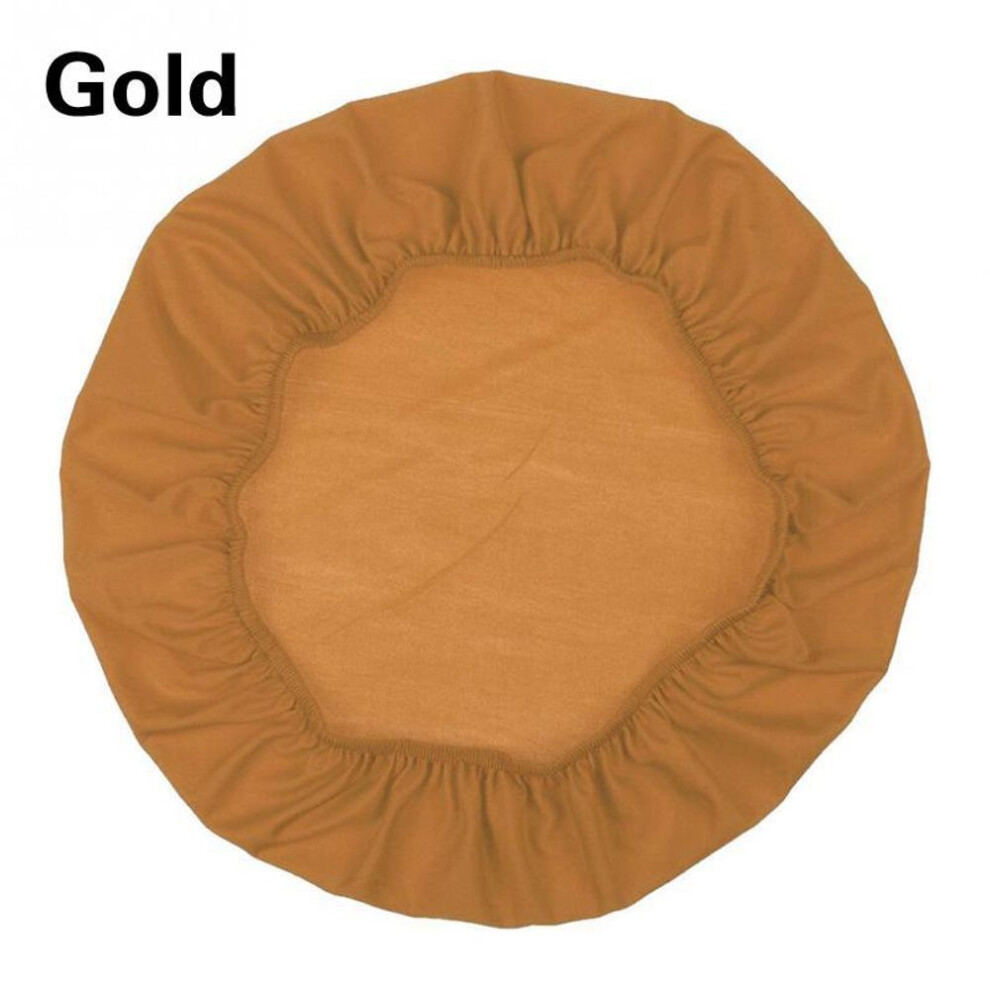 (gold) 1 Pcs Removable Spandex Stretch Chair Slipcover Chair Seat Cover Simple Style Kitchen