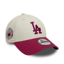 Verstellbare 9FORTY-Kappe der LA Dodgers World Series Patch in Creme