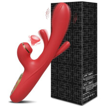 (red) Tapping Flapping Vibrator for Women Clitoris Clit Sucker Stimulator Powerful Sex Toy Woman Female Rabbit Sucking Vibrators