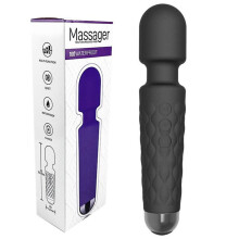 (black) 20 Speed Powerful Clitoris Vibrator for Women AV Magic Wand G-Spot Massager Clit Stimulator Female Masturbator Adults Sex Toys