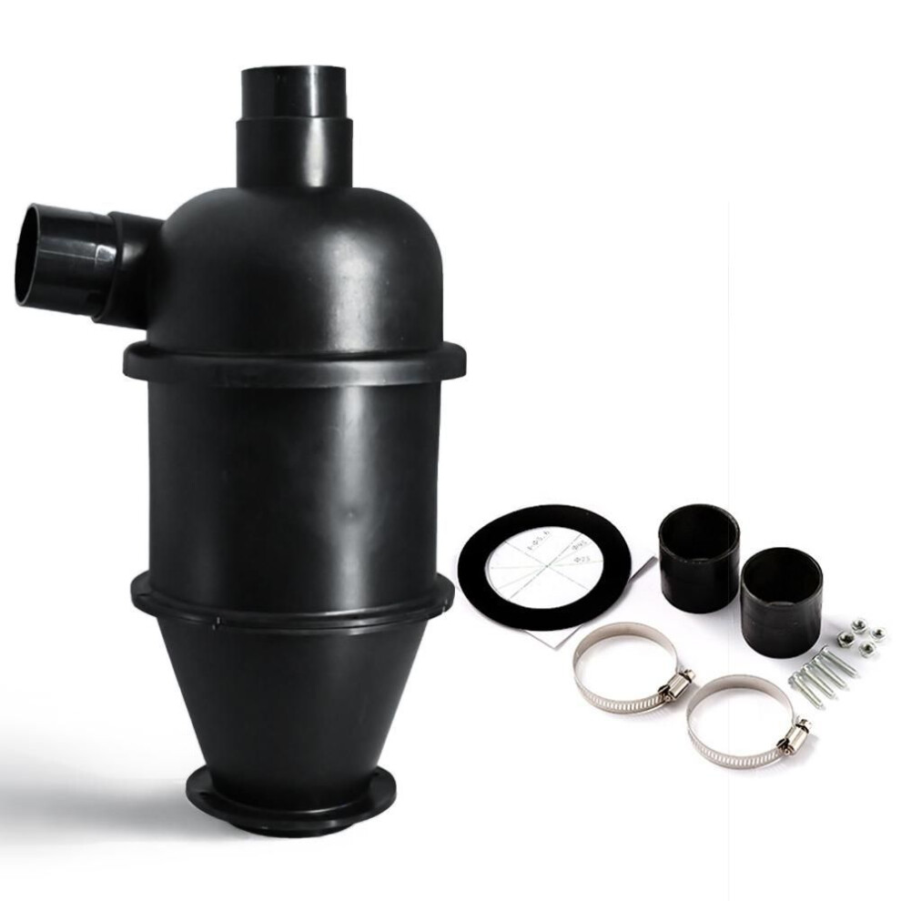(black) Filtration Cyclone Dust Collector Removable 50mm/2&apos;&apos; Diy Turbocharged Woodworking Filter Industrial Separator Collector Canister