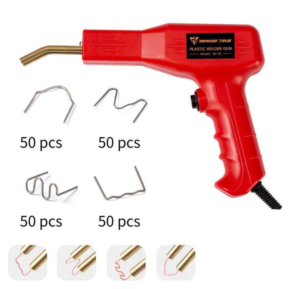 (red) 50w Handy Plastics Welders Garage Tools Hot Staplers Machine Staple Pvc Repairing Machine Car