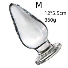 (M) VaHppy Anal Expansion Training Gay Sex Toys Glass Anal Plugs Dilation Masturbator Conical Large SM BDSM Adult Products