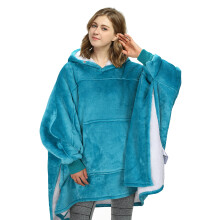 Catalonia Oversized Hoodie Poncho, Casual Cape, Batwing Pullover Blanket | Fluffy Sherpa, Comfy | for Women