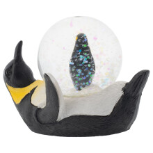 Elanze Designs gele nek pingu? mama en kuiken magische grillige tafelblad dressoir nachtkastje beeldje miniatuur 45MM stevige glitter water sneeuwbol