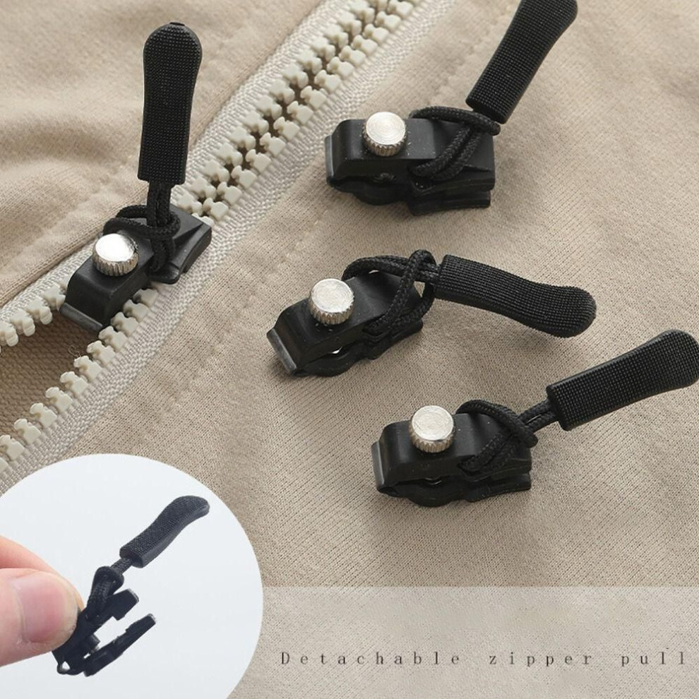 (black, S-2PCS) Universal Zipper Repair Kit: Instant Replacement