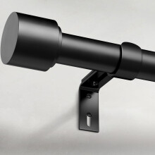 Tije de perdea neagra geebobo pentru ferestre 48 pna la 84 inch 1 inch reglabil duty duty u?or instala?i tije de perdea setate pentru terasa ext