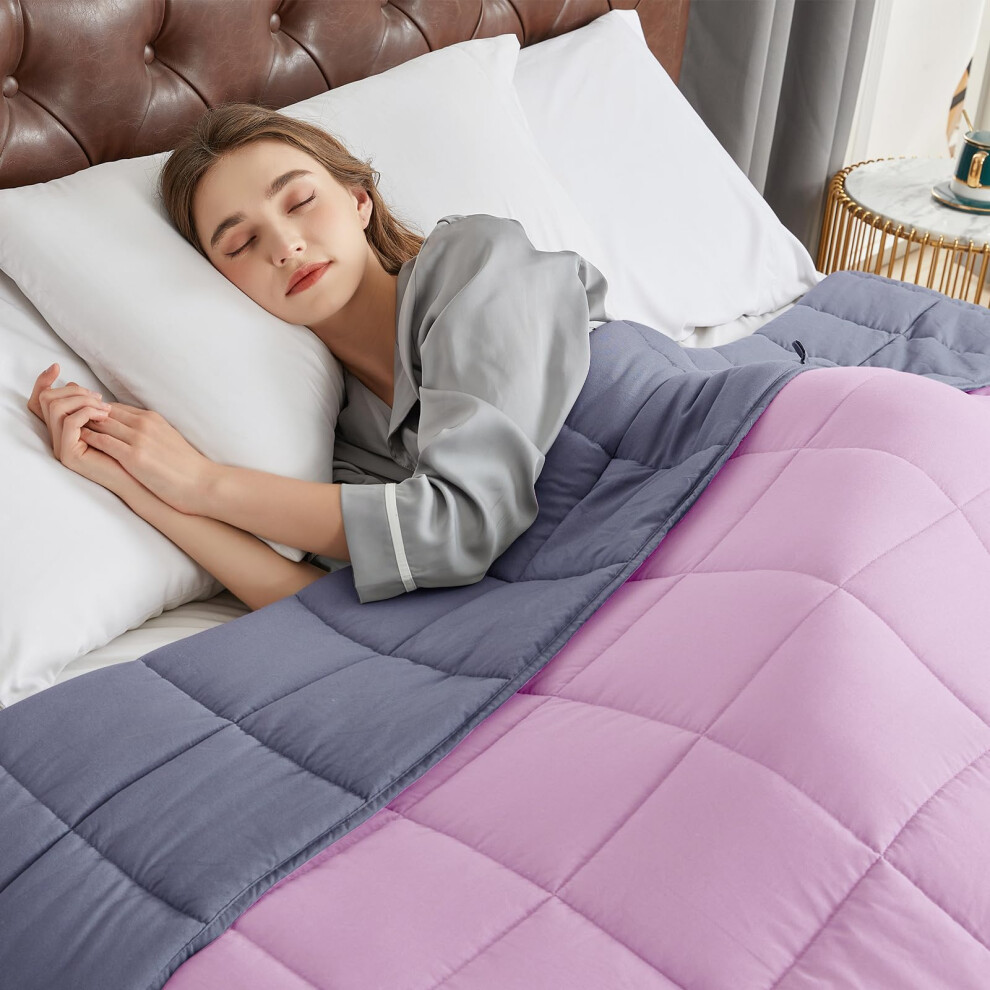 Couverture lestée CYMULA pour adultes (15 lb, 60" x 80" taille Queen) - Couvertures lourdes, rafraîchissantes et respirantes pour l'été et l'hive