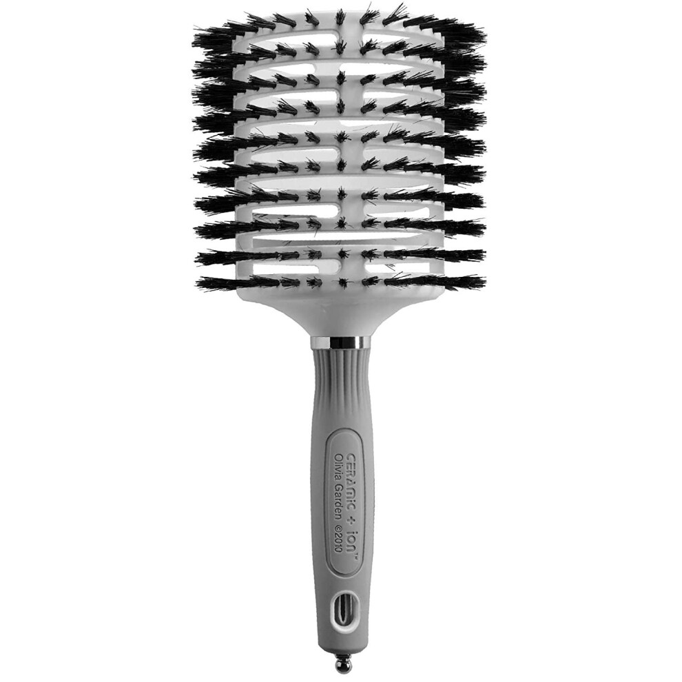 Olivia Garden Ceramic + Ion Turbo Vent Boar Round Hair Brush, 4 1/2