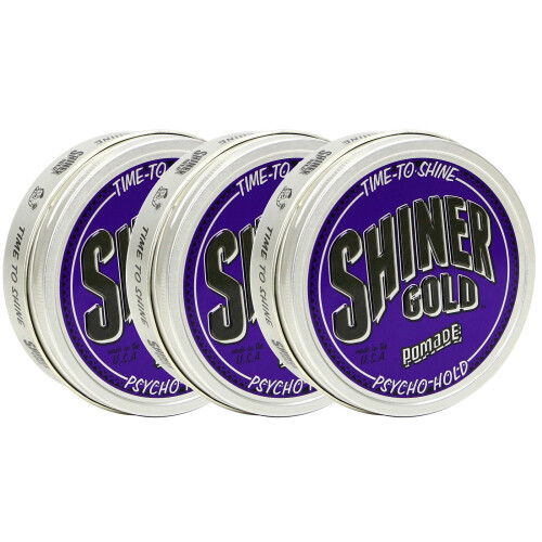 Shiner Gold Psycho Hold Pomade 3-pack 1