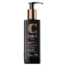 Trels Curly Fix - Creme de defesa de les  o - Hold de espera m  dia, controla o frizz e reduz o volume para cachos definidos o dia todo