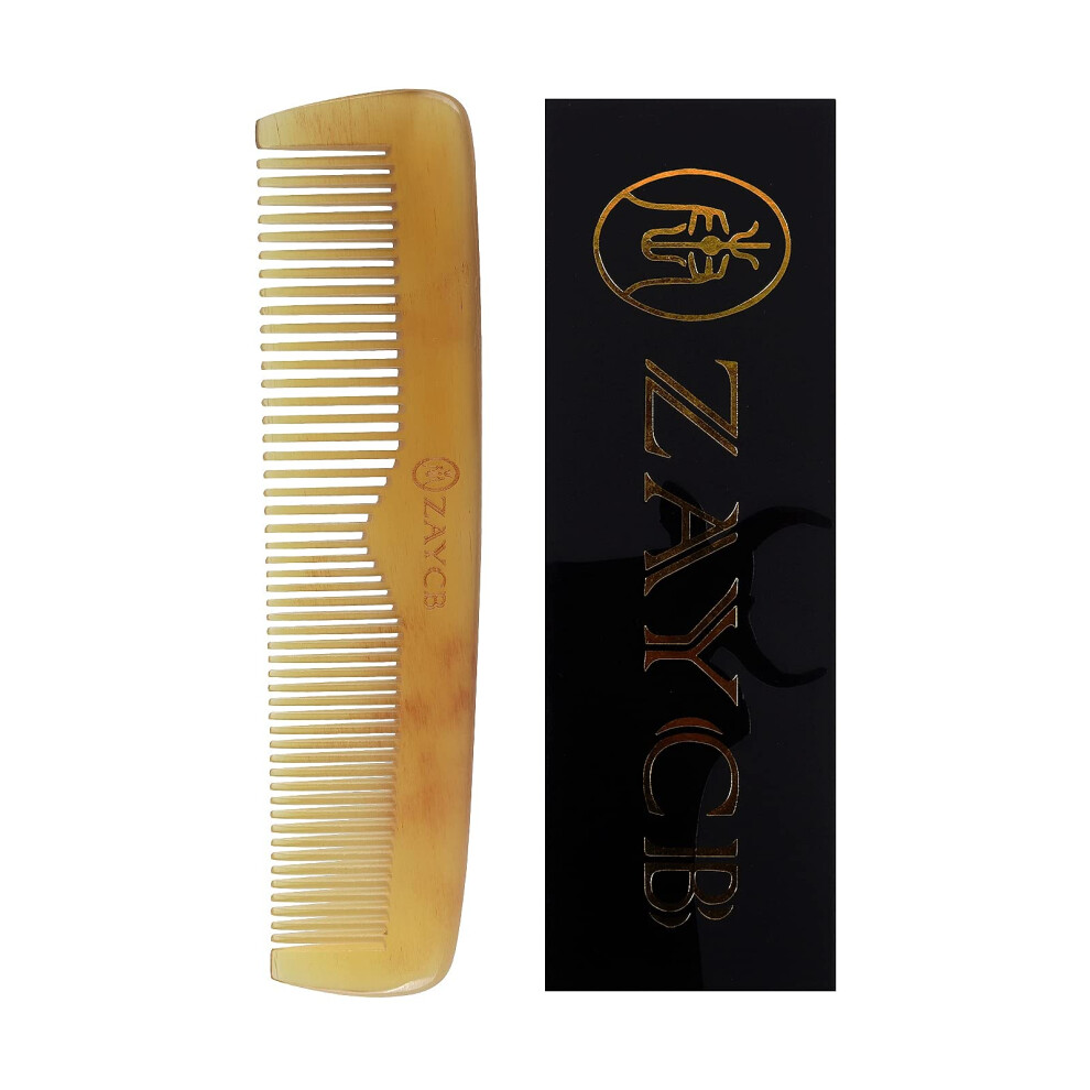 Peigne    dents fines en corne de buffle ZAYCB     Peigne antistatique     Peigne d  m  lant pour tous types de cheveux (hommes, femmes et enfants)