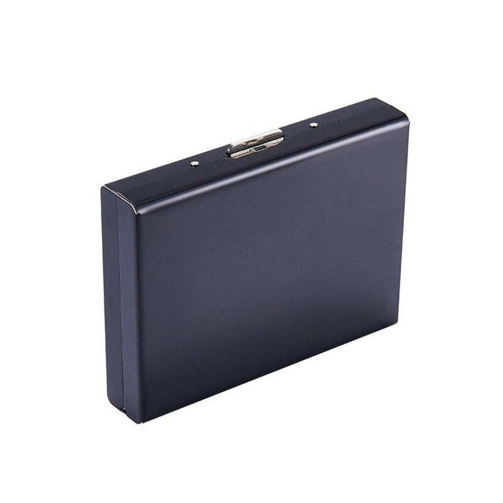 (black) New Upgraded The 10 Cards Capacity Fashion Stainless Steel Pocket Business Credit Id Card Case Metal Wallet Holder Box Unisex Charm Gifts