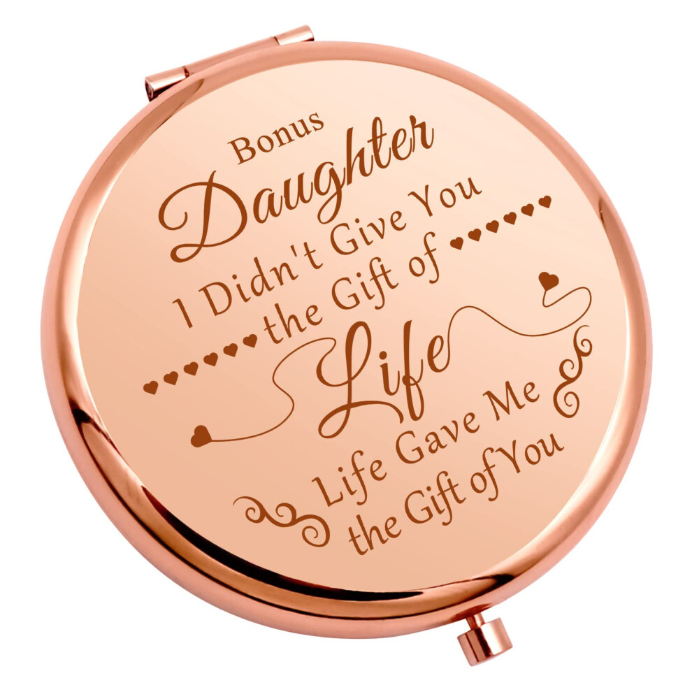 Gevody Bonus Daughter Gifts Daughter In Law From Mom Travel Makeup Mirror Stepdaughter Gifts Adoption Gifts Birthday Wedding Gift Compact Mirror Gradu