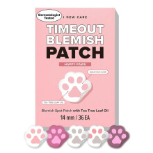 I DEW CARE Hydrocolloid Acne Puistje Patch - Time-out Blemish Happy Paws | Koreaanse schattige acnepleisters | zitpleisters voor gezicht en huid 36 s