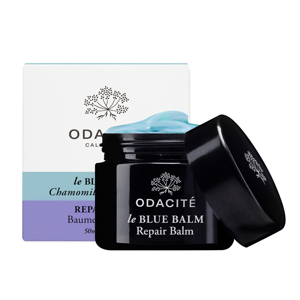 Photos - Cream / Lotion ODACITE Skin Care - Face Moisturizer - Le-Blue Balm Repair Balm, Blue Chamomile & Shea Butter - Multipurpose Anti-Aging for