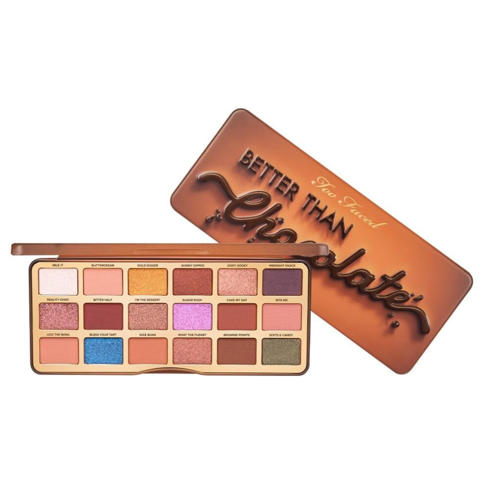 Too Faced Better Than Chocolate Eye Shadow Palette | High Pigment, Shimmer + Matte, 0.7 Ounce