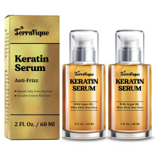 TERRAFIQUE Haarglttungsserum Anti-Frizz Leave-in Conditioner mit Keratin und Arganl fr alle Haartypen 2 Fl. Oz.