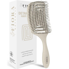 Fiora Naturals Hair Detangler Brush for women - Anti Static Paddle Brush for long hair w/soft Bristles- Glide Through Tangles with Ease - Detangling B