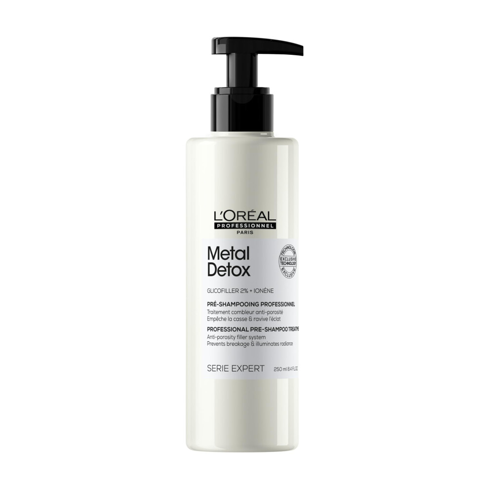 L'Oreal Professionnel Metal Detox Pre-Shampoo Treatment | Strengthens, Hydrates, Reduces Breakage, Refills Micro-Breaks | Protects Against Hard Water