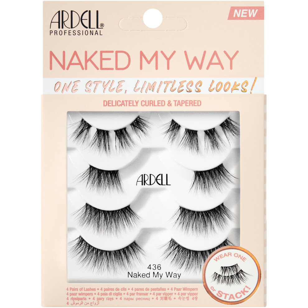 Ardell Naked My Way - 436 False Eyelashes, 4 Pairs, 1-pack