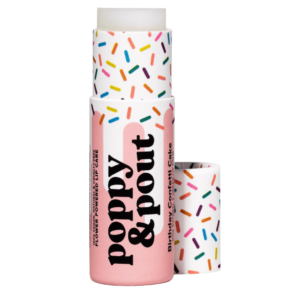 Pp Perfect Pout Pura Cosmetics Poppy & Pout Lip Care Set | Lip Balm & Scrub | Sustainable Cardboard Tubes & Glass Jars, All Natural, Beeswax, Coconut Oil, Cruelty Free, Exfoliating