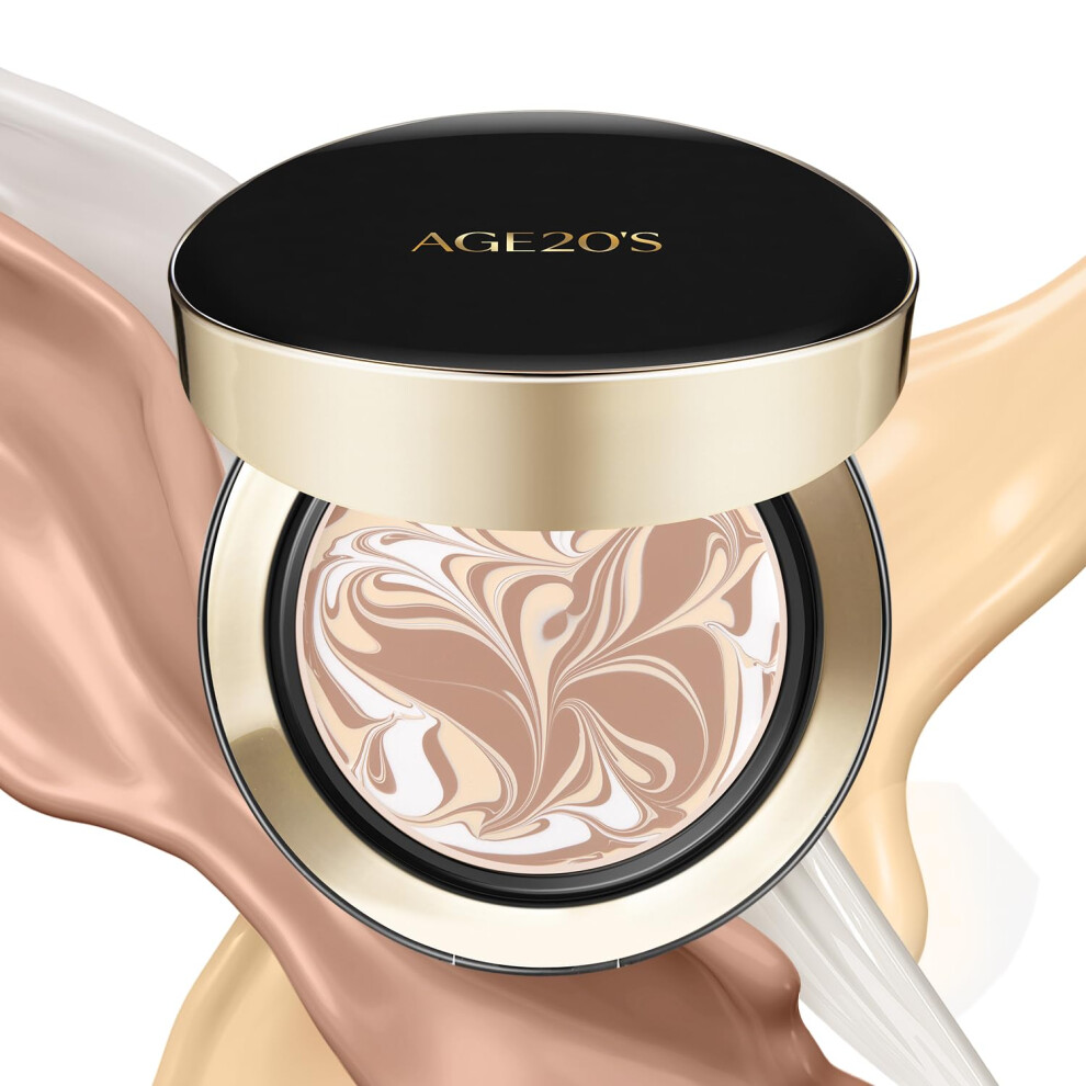 Metal Age - Plastic Head Uk Beige/Cream Age20's Signature Essence Pact Spf 50+ | Pack Of 1 | 23W | Foundation, Dewy Finish, Natural Coverage | Korean Cushion Foundation