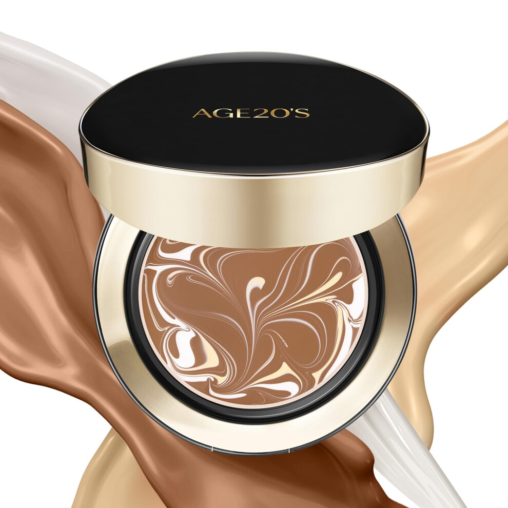 H Ans S Uk Cream Age20's Signature Essence Pact Spf 50+ | Pack Of 1 | 31N Toffee | Foundation, Dewy Finish, Natural Coverage | Korean Cushion Foundation