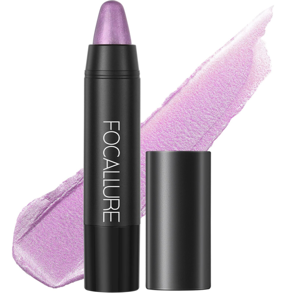 FOCALLURE Ultra Chic Metallic Lipstick,Rich Vitamin E Lip Crayon,Lightweight Shinning Color without Drying or Fading,Long Lasting Lips Makeup,#20 Lave