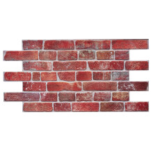 (Rustic Red Brick, Set of 14) Brick Effect 3D Wall Panels (96cm x 48cm) DIY Decorative PVC Plastic Cladding Panels