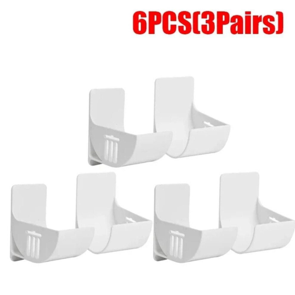 (black, 6 sets (3 pairs)) 6pcs Wall Mounted Trash Bags Holder Garbage Bag Storage Box Organizer Plastic Bag Film Container Dispenser For Kitchen Shelf