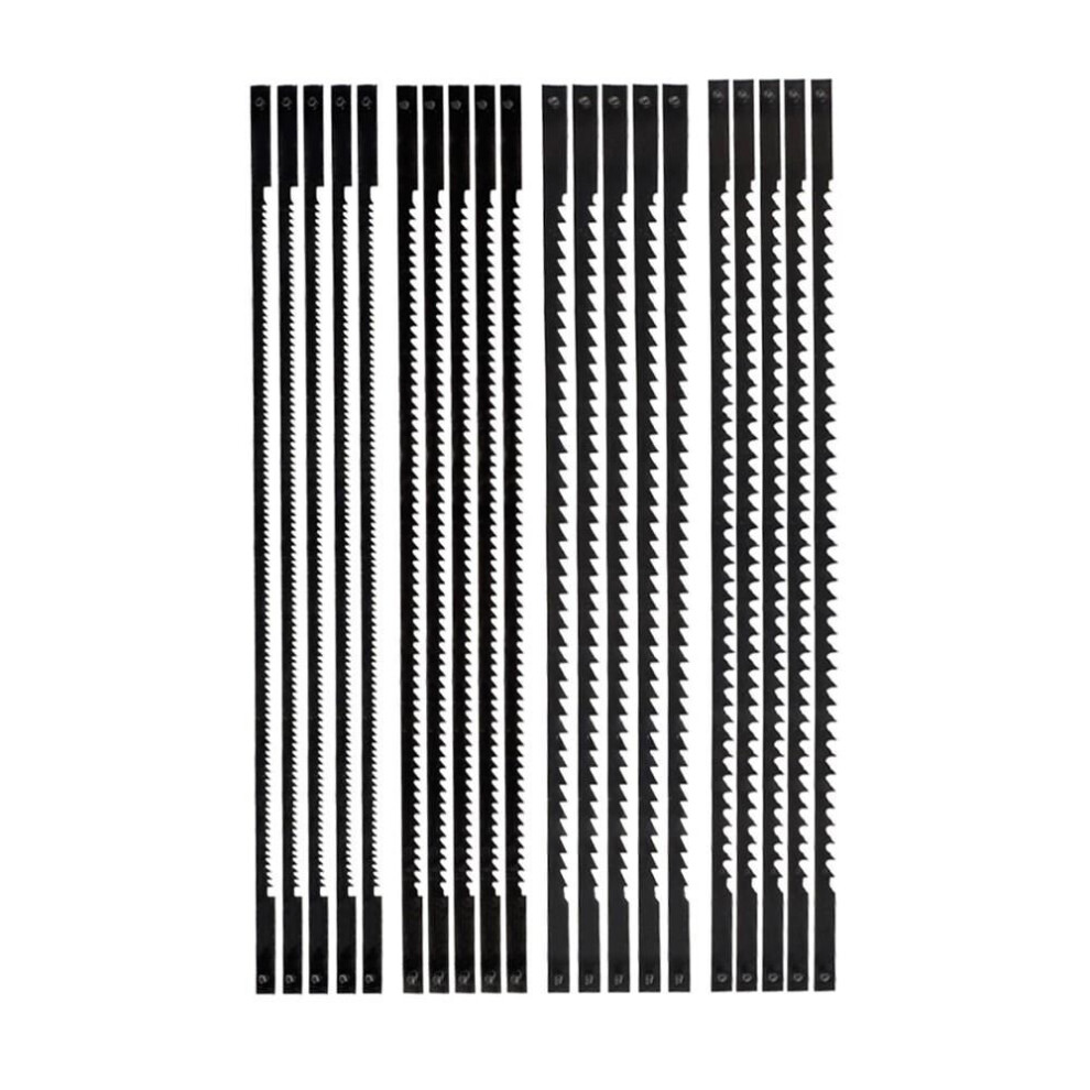 20pcs Carbon Steel Scroll Saw Blade Hand Saw Blade Woodworking Tool 10t15t18t24t