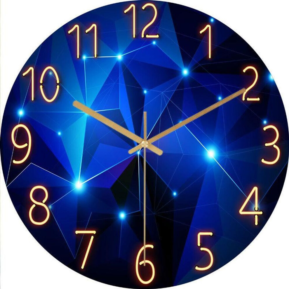 (Star 30) Digital Wall Clock 30cm/12inch Plexiglass Quartz Clock  Quiet Silent Simple Clock Living Room Quartz Needle Home Decor
