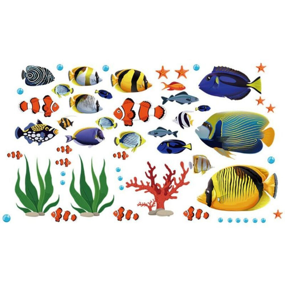Sea Wall Decals Fish Wall Decals Fish Wall Nursery Stickers Removable Peel And Stick Art For Kids Baby Bedroom Living Room