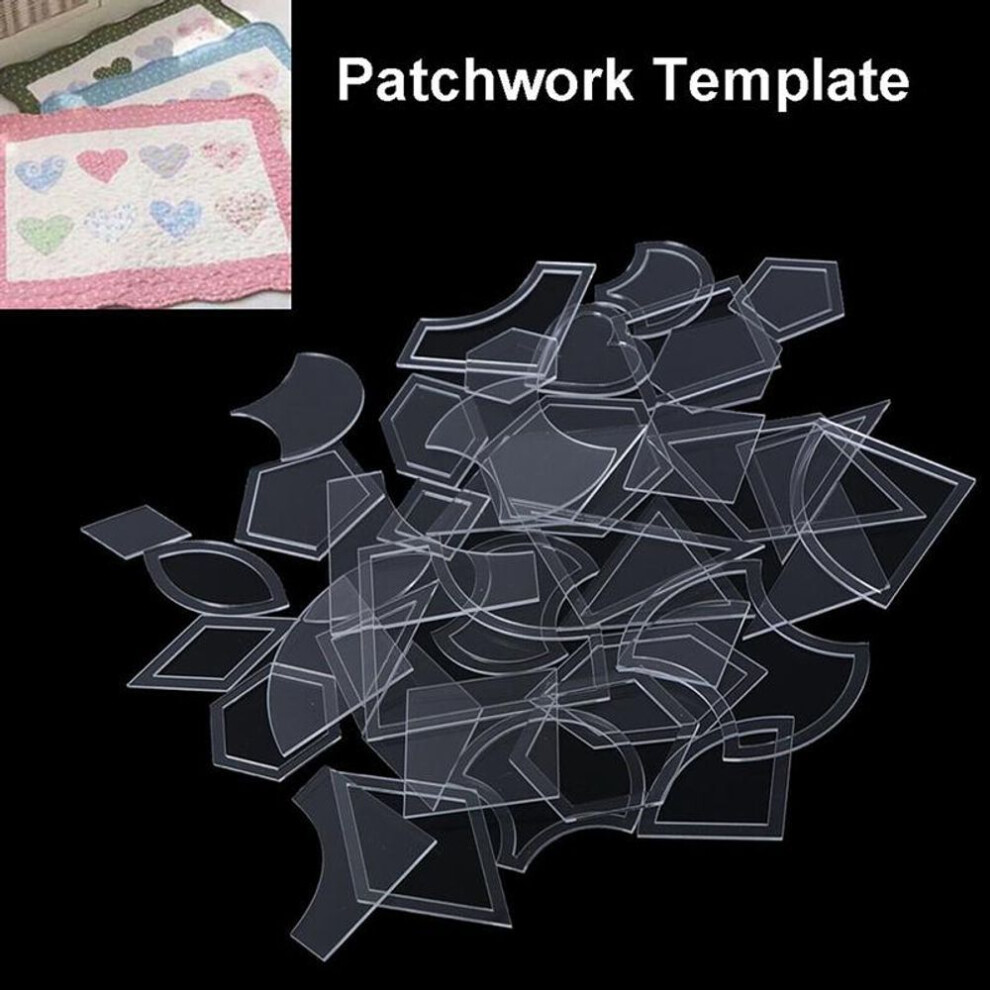 Practical Quilt Sewing Craft Diy Set Of 54 Acrylic Ruler Quilt Patchwork Templates