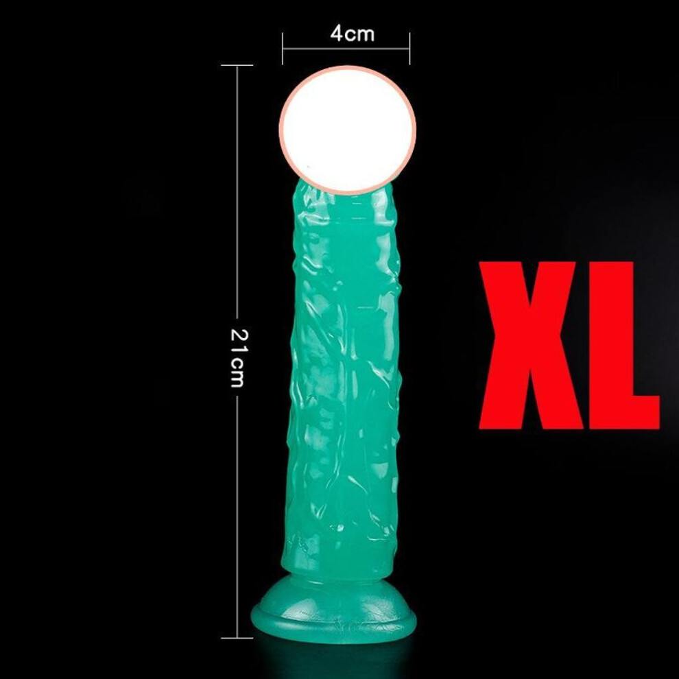 (green, XL) New Glow-in-the-dark Simulation Phallus Realistic Female Penis With Suction Cups Oversized Couples Erotic Sex Anal Adult Toys Male Toys
