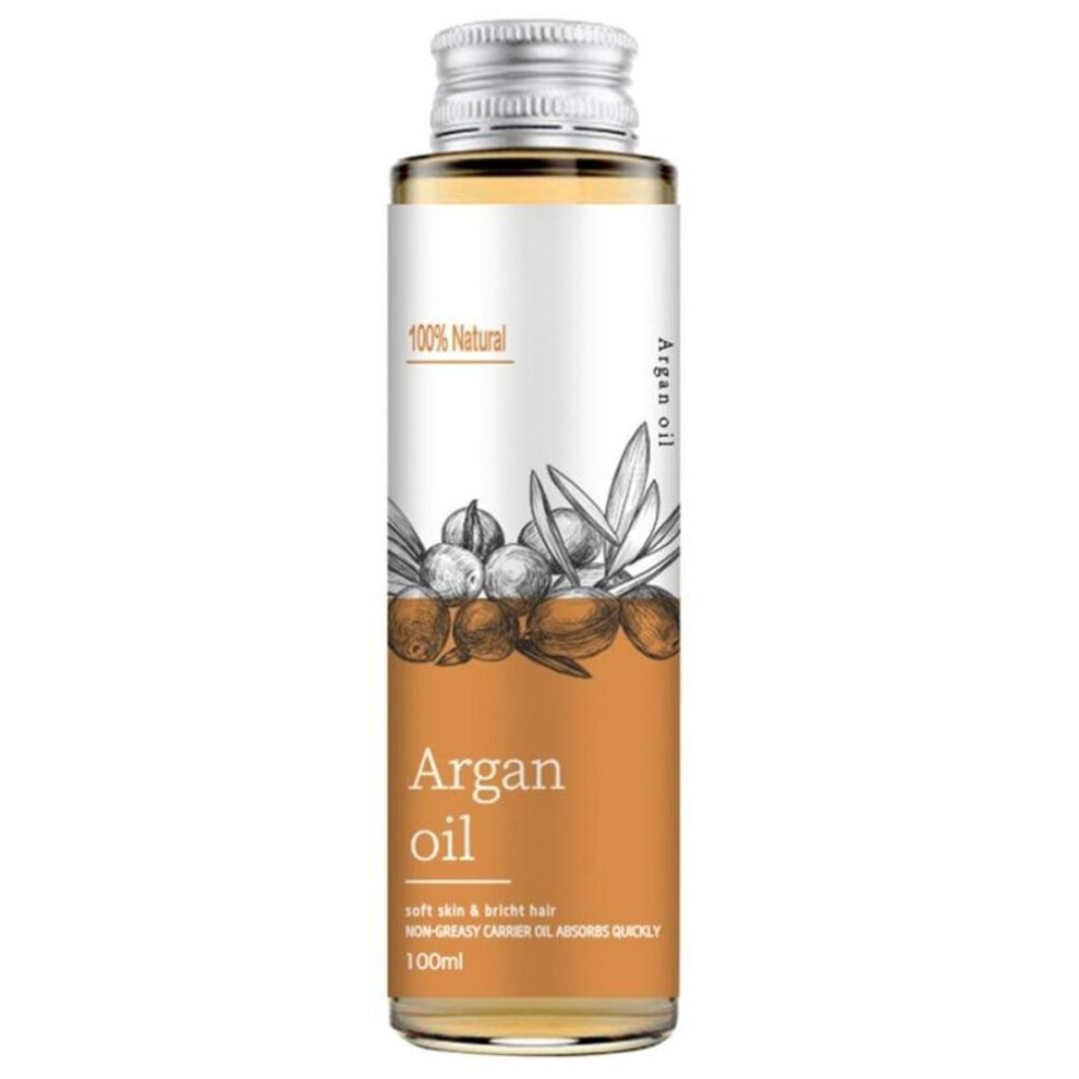 100ml Organic Moroccan Argan Oil For Dry & Damaged Skin Hair Face Body Scalp & Nails Repair Care Oil Natural Body Massage Oil